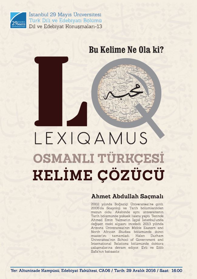 Bu Kelime Ne Ola ki? LexiQamus: Osmanlı Türkçesi Kelime Çözücü