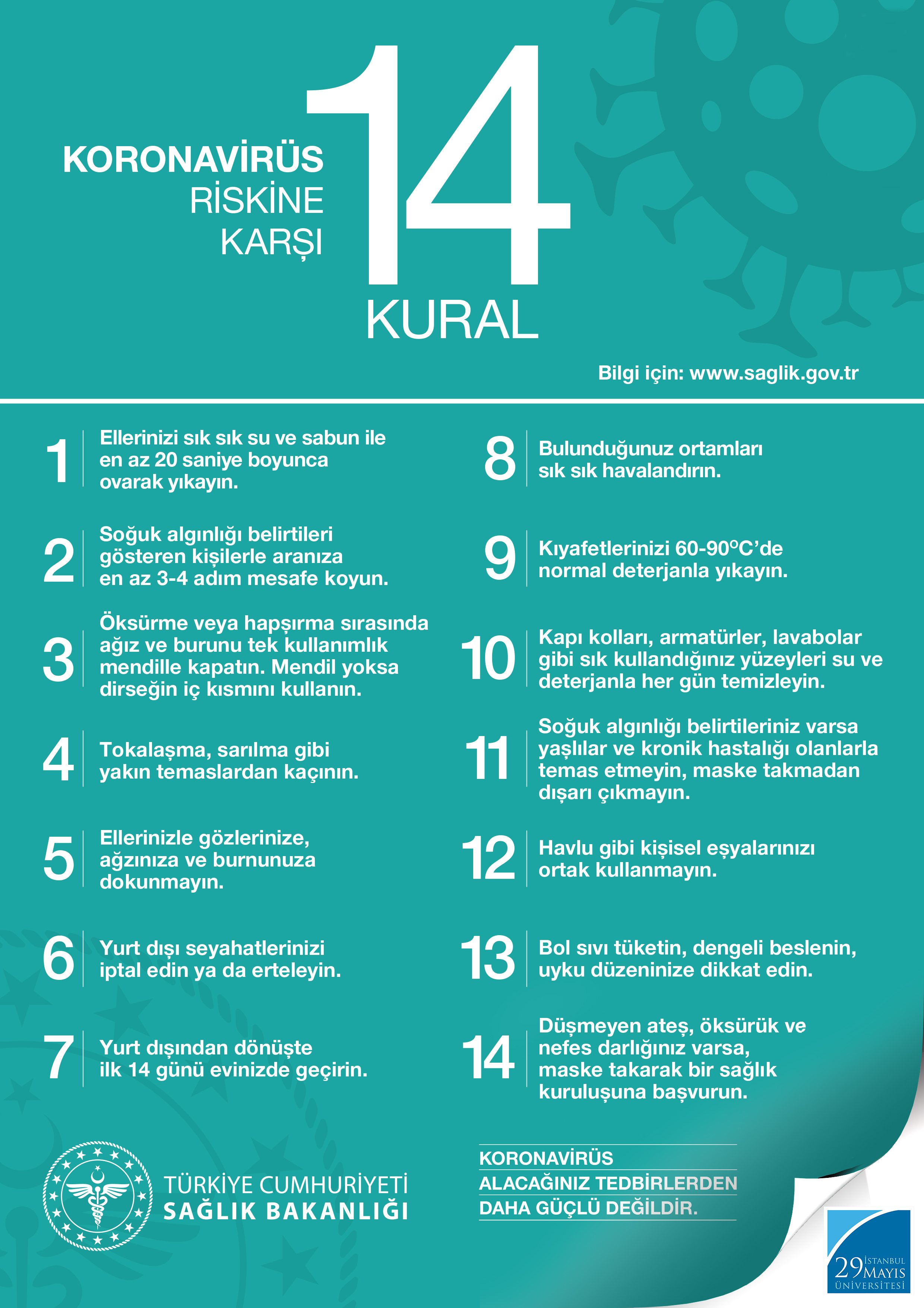 Istanbul 29 Mayis Universitesi Yeni Koronavirus Covid 19 Salgini Bilgilendirme Sayfasi