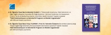 Dr. Öğr. Üyesi Berrin BALKAŞ-YILMAZ’ın Makalesi Tıbbi Dokümantasyon ve Sekreterlik Programı ve Mesleki Uygulamalar Adlı Bilimsel Kitapta Yayınlandı