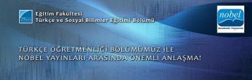 Türkçe Öğretmenliği Bölümümüz ve Nobel Yayınları Arasında Önemli Anlaşma!