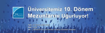 2022-2023 Akademik Yılı Mezuniyet Töreni Duyurusu