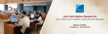 2023-2024 Eğitim-Öğretim Yılı Güz Yarıyılı Çift Anadal Başvuru ve Kabul Koşulları