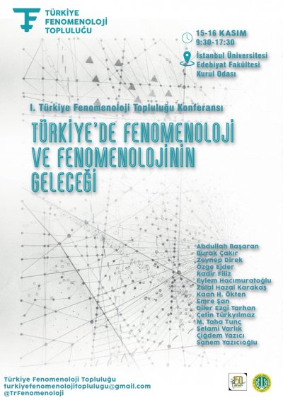 I. Türkiye Fenomenoloji Topluluğu Konferansı