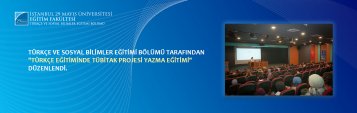 Türkçe ve Sosyal Bilimler Eğitimi Bölümü Tarafından \