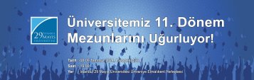 2023-2024 Akademik Yılı Mezuniyet Töreni Duyurusu