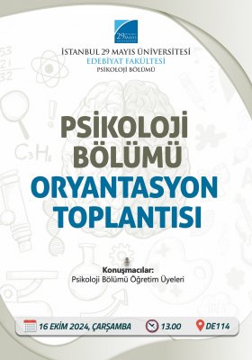 Psikoloji Bölümü Oryantasyon Toplantısı