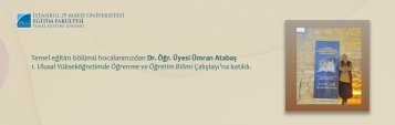 Dr. Öğr. Üyesi Ümran Atabaş 1. Ulusal Yükseköğretimde Öğrenme ve Öğretim Bilimi Çalıştayı\'na Katıldı