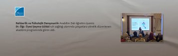 Öğretim Üyemiz Dr. Öğr. Üyesi Şeyma Güldal Ruh Sağlığı Alanında Çalışanlara Yönelik Düzenlenen Akademi Programında Görev Aldı