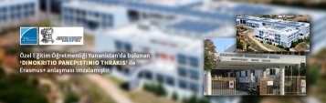 Özel Eğitim Öğretmenliği Yunanistanda Bulunan “Dimokritio Panepisitimio Thrakis” ile Erasmus+ Anlaşması İmzalamıştır