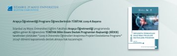 Arapça Öğretmenliği Programı Öğrencilerimizin TÜBİTAK 2209-A Başarısı