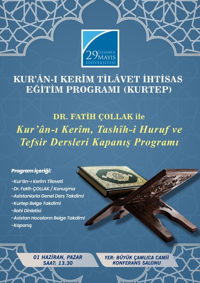 Kur’ân-Kerîm Tilâvet İhtisas Eğitim Programı (KURTEP)