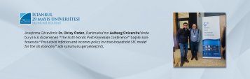 Araştırma Görevlimiz Dr. Oktay Özden, Danimarka’nın Aalborg Üniversite’sinde Sunumunu Gerçekleştirdi