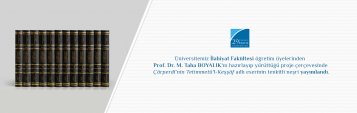 Üniversitemiz İlahiyat Fakültesi Öğretim Üyelerinden Prof. Dr. M. Taha Boyalık\'ın Hazırlayıp Yürüttüğü Proje Çerçevesinde Çârperdî’nin Tetimmetü\'l-Keşşâf Adlı Eserinin Tenkitli Neşri Yayımlandı