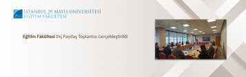 Eğitim Fakültesi Dış Paydaş Toplantısı Gerçekleştirildi