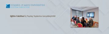 Eğitim Fakültesi İç Paydaş Toplantısı Gerçekleştirildi