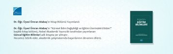 Dr. Öğr. Üyesi Ümran ATABAŞ\'ın Kitap Bölümü Yayımlandı