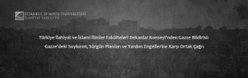 Gazze\'deki Soykırım, Sürgün Planları Ve Yardım Engellerine Karşı Ortak Çağrı
