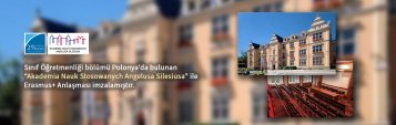 Sınıf Öğretmenliği Bölümü “Akademia Nauk Stosowanych Angelusa Silesiusa” ile Erasmus+ Anlaşması İmzalamıştır