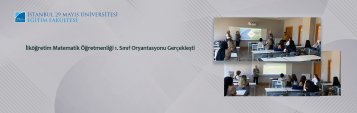 İlköğretim Matematik Öğretmenliği 1. Sınıf Oryantasyonu Gerçekleşti