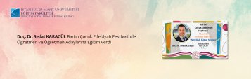 Doç. Dr. Sedat Karagül Bartın Çocuk Edebiyatı Festivalinde Öğretmen Ve Öğretmen Adaylarına Eğitim Verdi