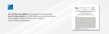 Arş. Gör Buse Nur MARAL ve Hacettepe Üniversitesi\'nden Doç. Dr. Hatice ERGÜL\'ün Makalesi ERIC İndeksli International Journal of Curriculum and Instruction Dergisinde Yayınlanmıştır