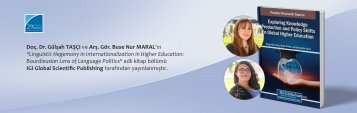 Doç. Dr. Gülşah TAŞÇI ve Arş. Gör. Buse Nur MARAL\'ın Exploring Knowledge Production and Policy Shifts in Global Higher Education Adlı Kitapta Kitap Bölümü IGI Global Scientific Publishing Tarafından Yayınlanmıştır