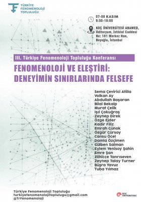 III. Türkiye Fenomenoloji Topluluğu Konferansı