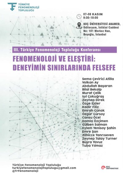 III. Türkiye Fenomenoloji Topluluğu Konferansı