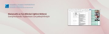 Matematik ve Fen Bilimleri Eğitimi Bölümü Danışma Kurulu Toplantısını Gerçekleştirilmiştir