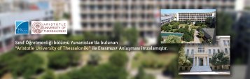 Sınıf Öğretmenliği Bölümü Yunanistan’da Bulunan \