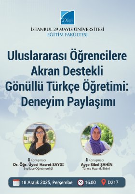 Uluslararası Öğrencilere Akran Destekli Gönüllü Türkçe Öğretimi: Deneyim Paylaşımı