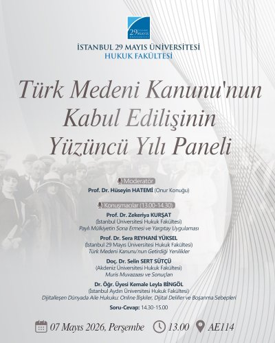 Türk Medeni Kanunu'nun Kabul Edilişinin Yüzüncü Yılı Paneli