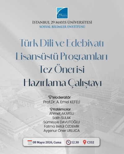 Türk Dili ve Edebiyatı Lisansüstü Programları Tez Önerisi Hazırlama Çalıştayı