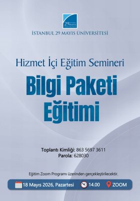 Hizmet İçi Eğitim Semineri Bilgi Paketi Eğitimi