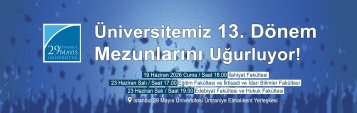 2025-2026 Akademik Yılı Mezuniyet Töreni Duyurusu