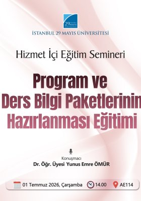 Program ve Ders Bilgi Paketlerinin Hazırlanması Eğitimi