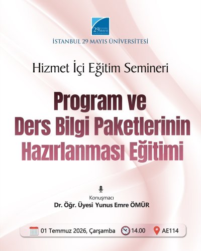 Program ve Ders Bilgi Paketlerinin Hazırlanması Eğitimi