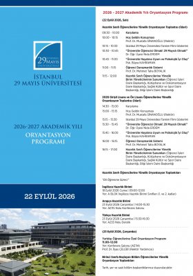 2026-2027 Akademik Yılı Oryantasyon Programı