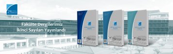 Fakülte Dergilerimiz İkinci Sayıları Yayınlandı
