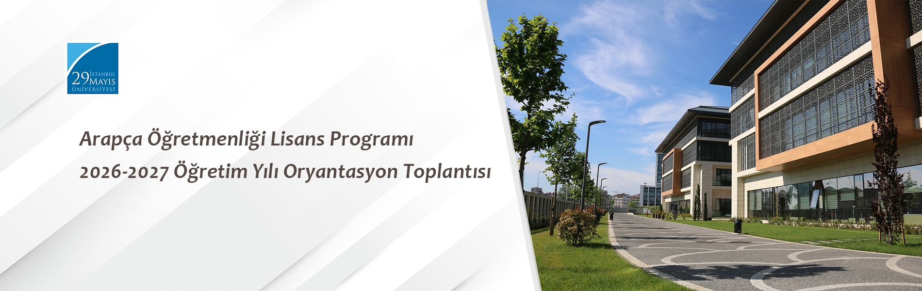 Arapça Öğretmenliği Lisans Programı 2026-2027 Öğretim Yılı Oryantasyon Toplantısı