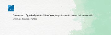 Üniversitemiz Öğretim Üyesi Dr. Gülşen Topal, Bulgaristan’daki \