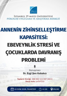 Annenin Zihinselleştirme Kapasitesi: Ebeveynlik Stresi ve Çocuklarda Davranış Problemi